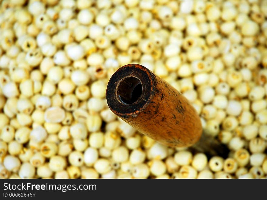 Bean and shovel  in Sichuan produce market ,west of China. Bean and shovel  in Sichuan produce market ,west of China