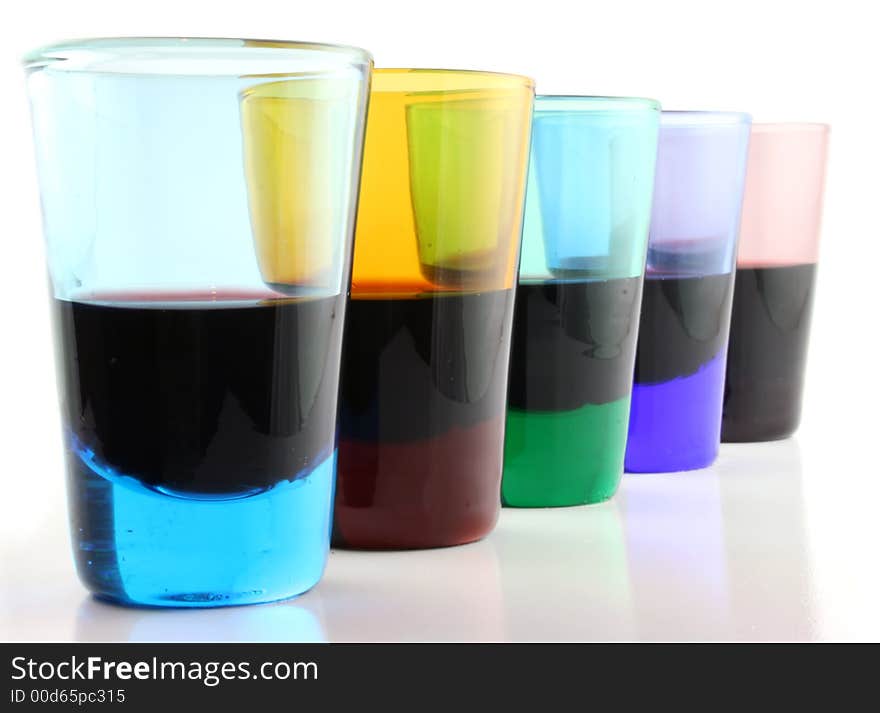 5 Drinking Glasses - close up