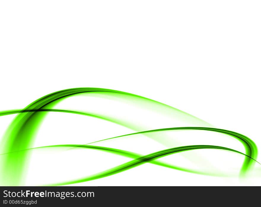 Green asbtract composition with flowing design. Green asbtract composition with flowing design