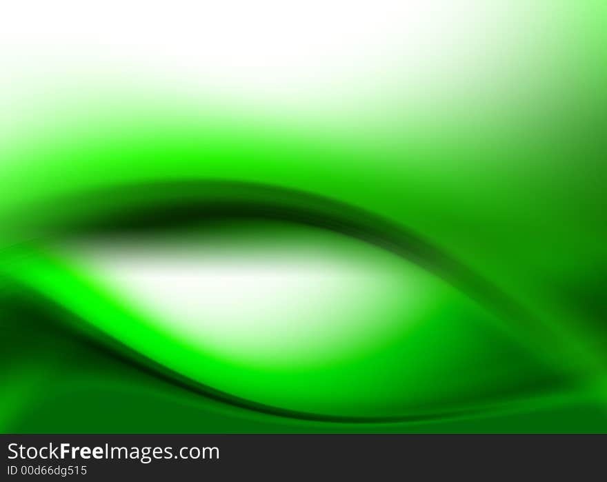 Green asbtract composition with flowing design. Green asbtract composition with flowing design