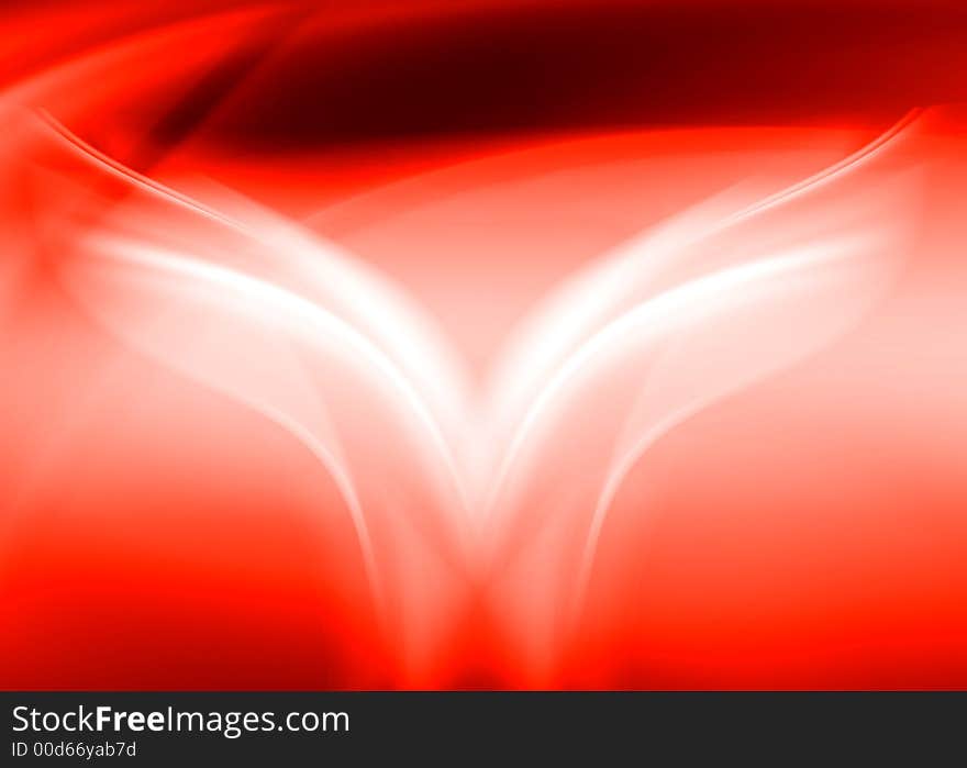 Red asbtract composition with flowing design. Red asbtract composition with flowing design