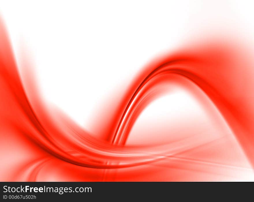 Red asbtract composition with flowing design. Red asbtract composition with flowing design