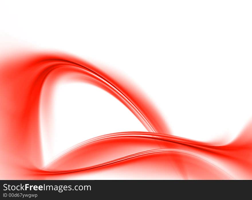 Red asbtract composition with flowing design. Red asbtract composition with flowing design