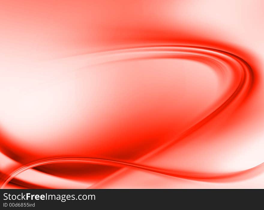 Red asbtract composition with flowing design. Red asbtract composition with flowing design