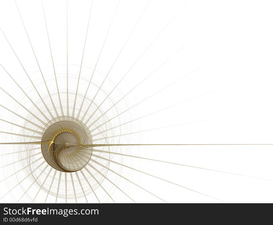 Business Graphic - Gold Circle with radiating spines