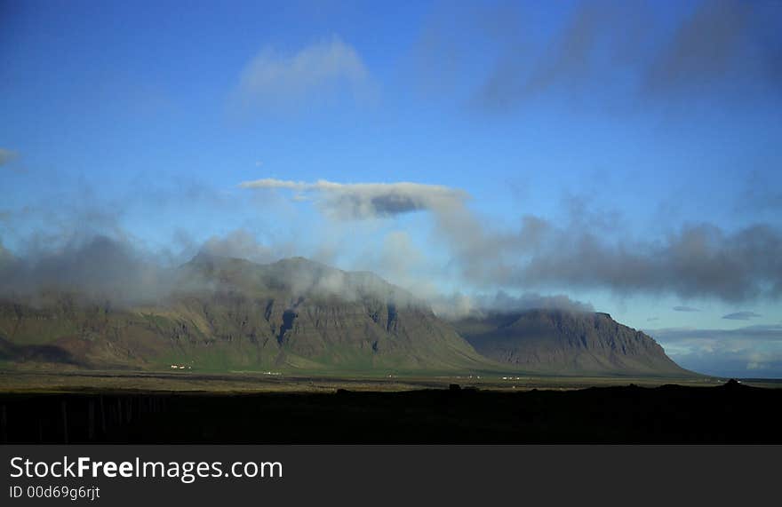 Clouds over the mountains