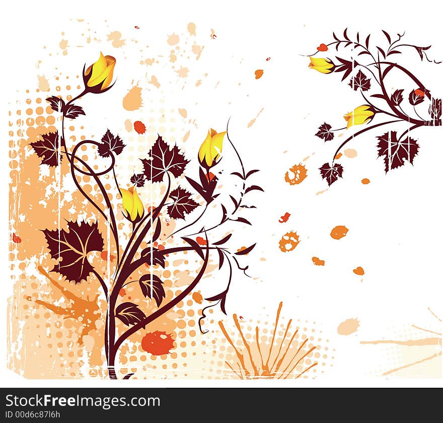 Floral background. Illustration can be used for different purposes