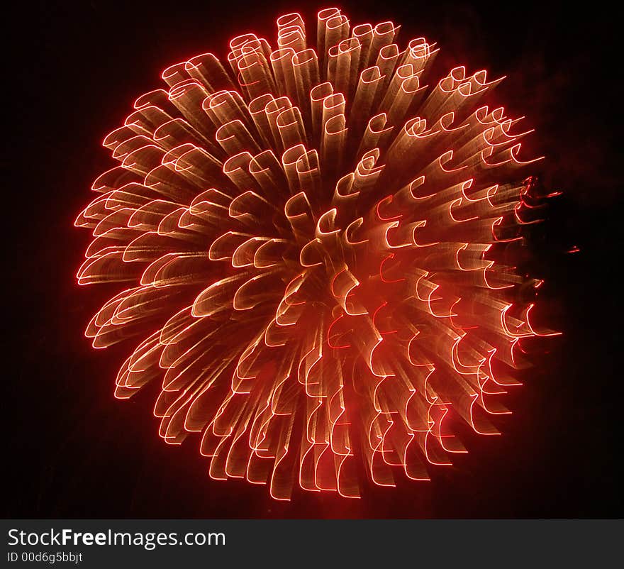 Celebration lightshow in the dark night. Celebration lightshow in the dark night