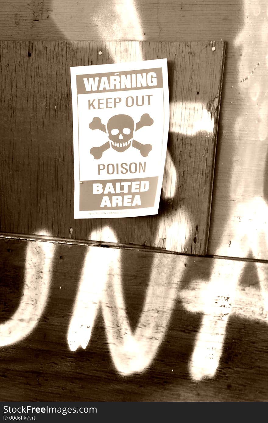 Warning Sign for poisoned area