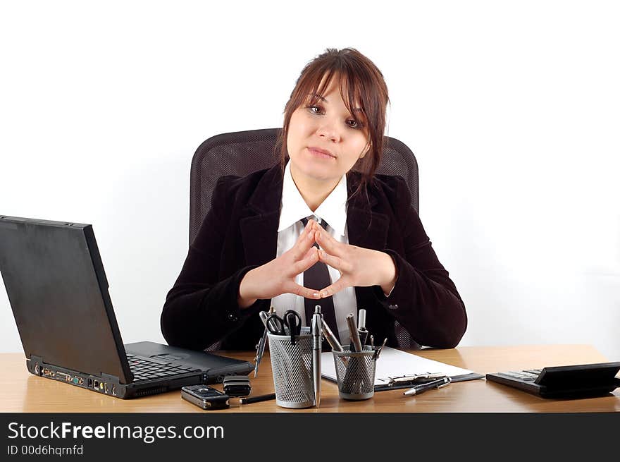 Businesswoman at desk 16