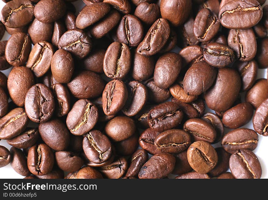 Coffeebeans - background. At use  macro-ring