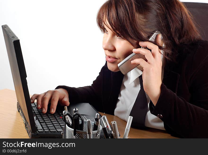 Businesswoman at desk 16