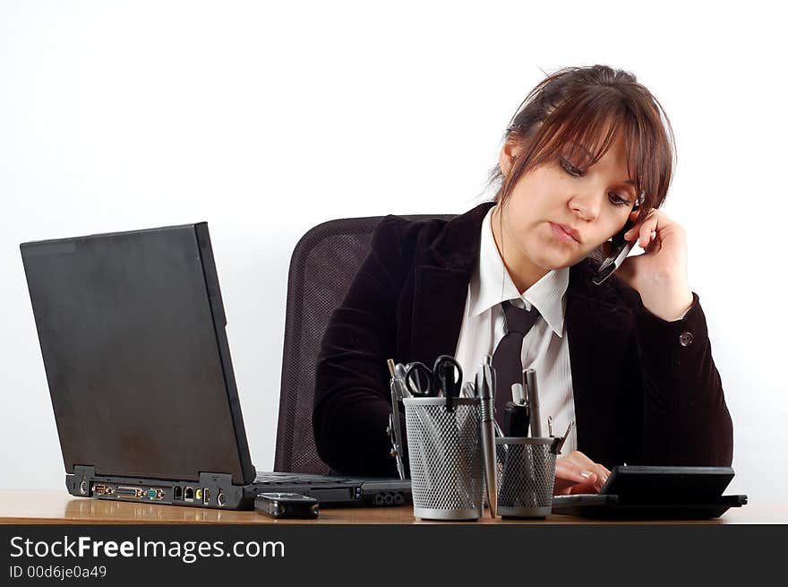 Businesswoman at desk 16