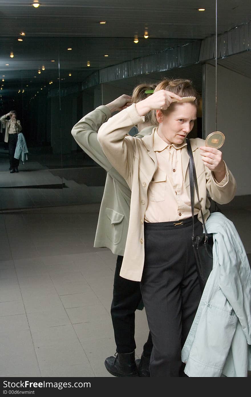 Woman Comb Her Hair