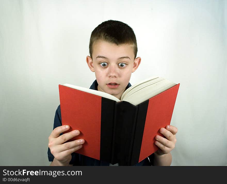 Portrait of Teen Boy Reading. Portrait of Teen Boy Reading