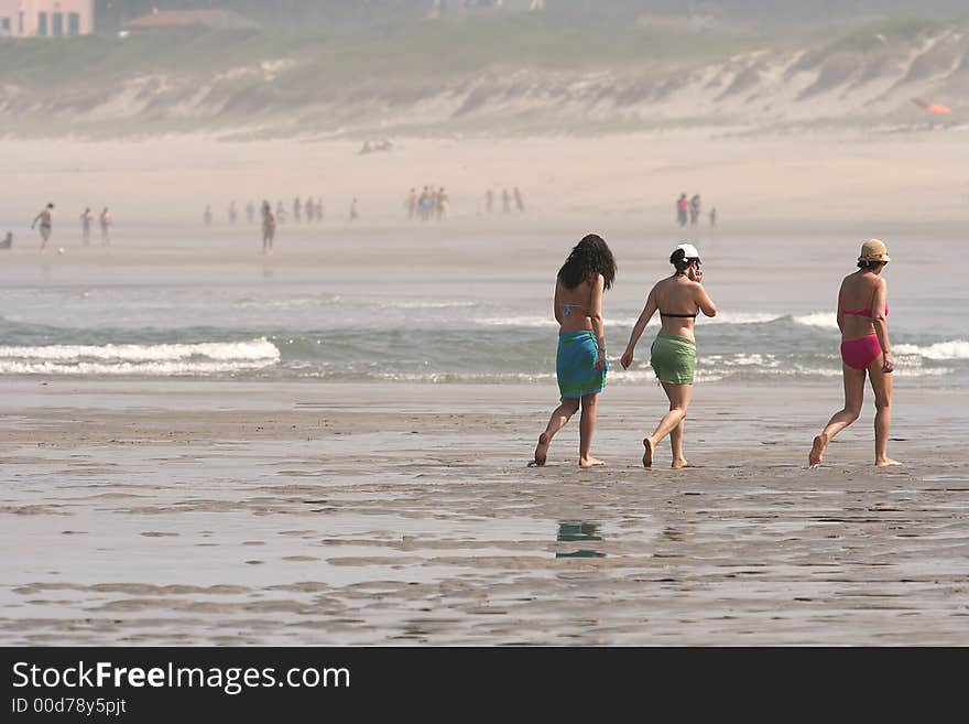 People walking in the beach