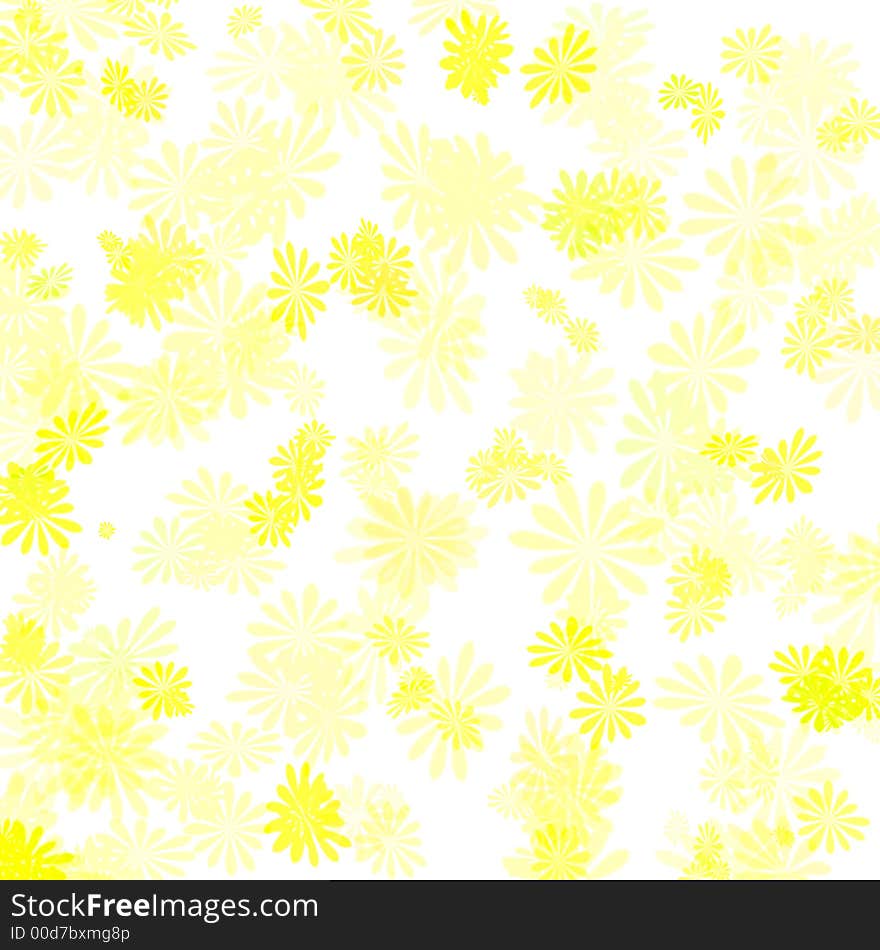 Colorful abstract yellow floral pattern girt wrap. Colorful abstract yellow floral pattern girt wrap