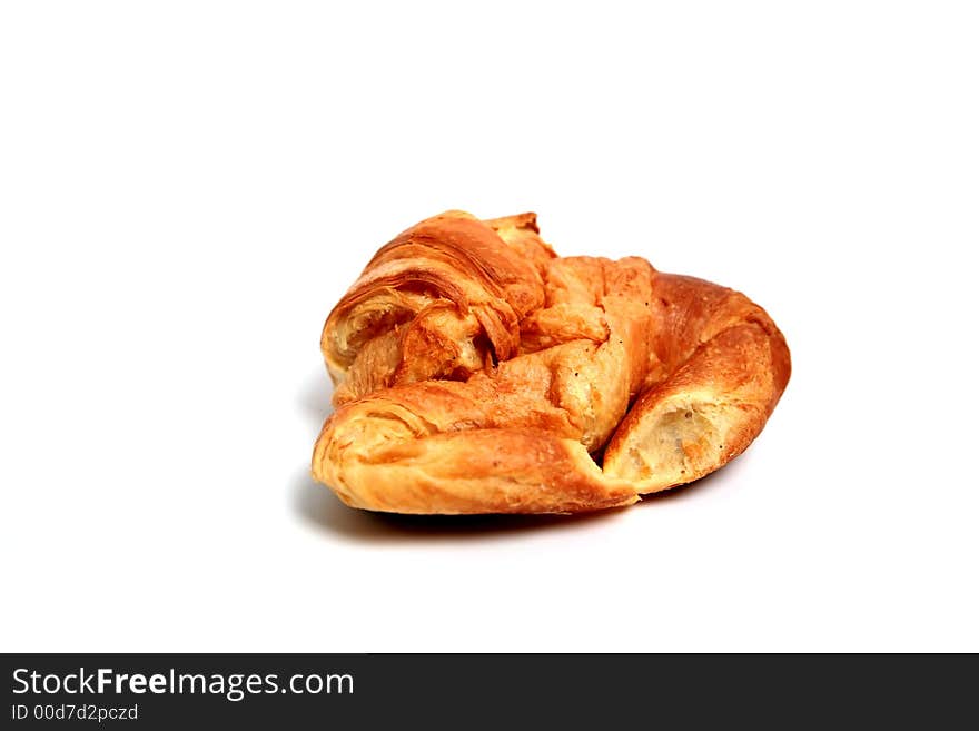 Sweet and fresh bread croissant for breakfast