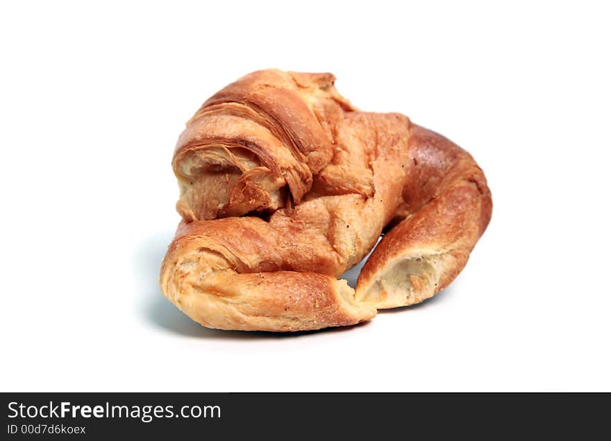 Sweet and fresh bread croissant for breakfast