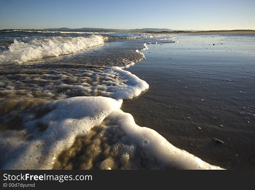 Closeup view of the shoreline. Closeup view of the shoreline