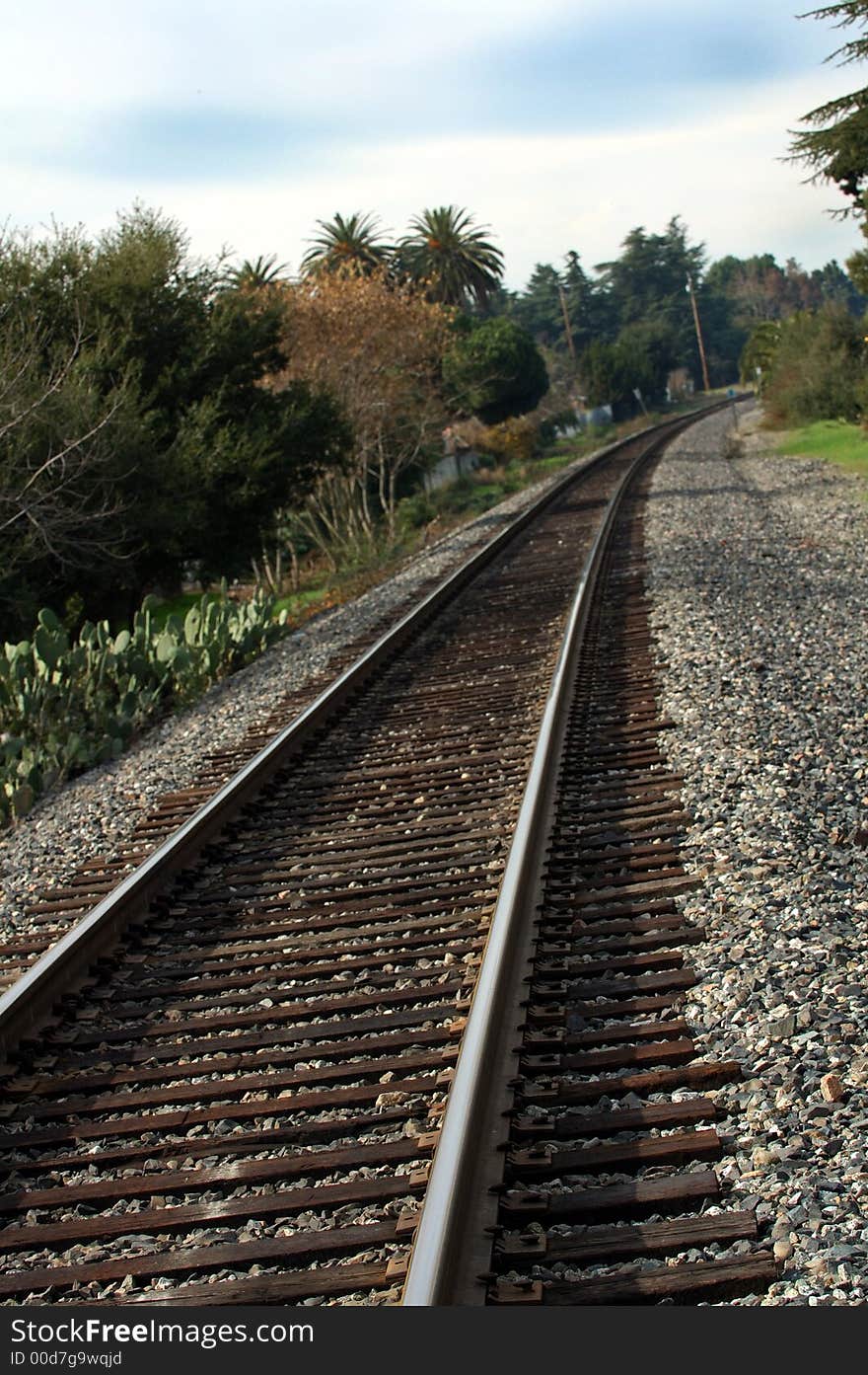 Looking down the track