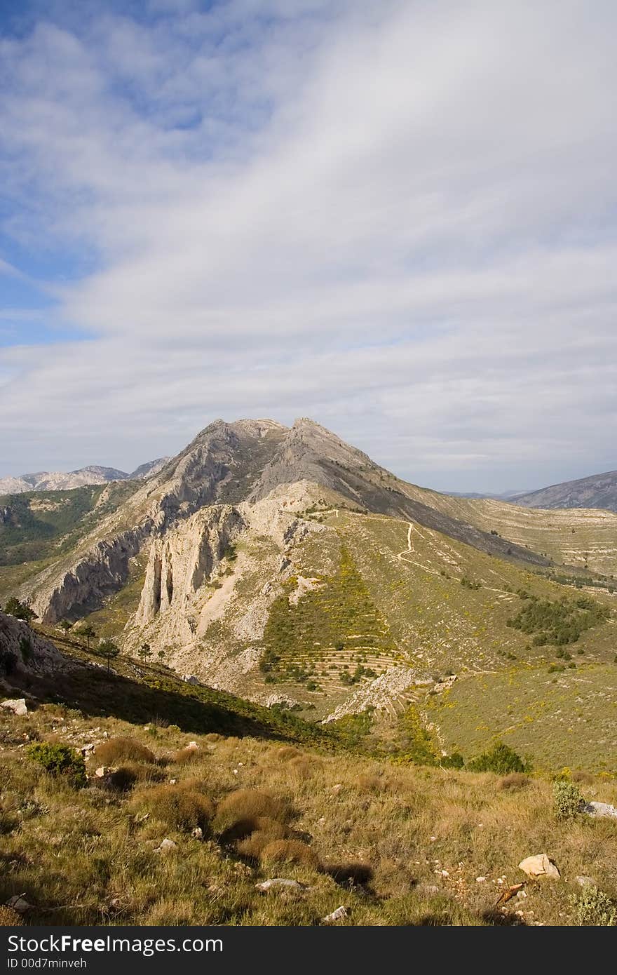 View of Serella mountain,Spain