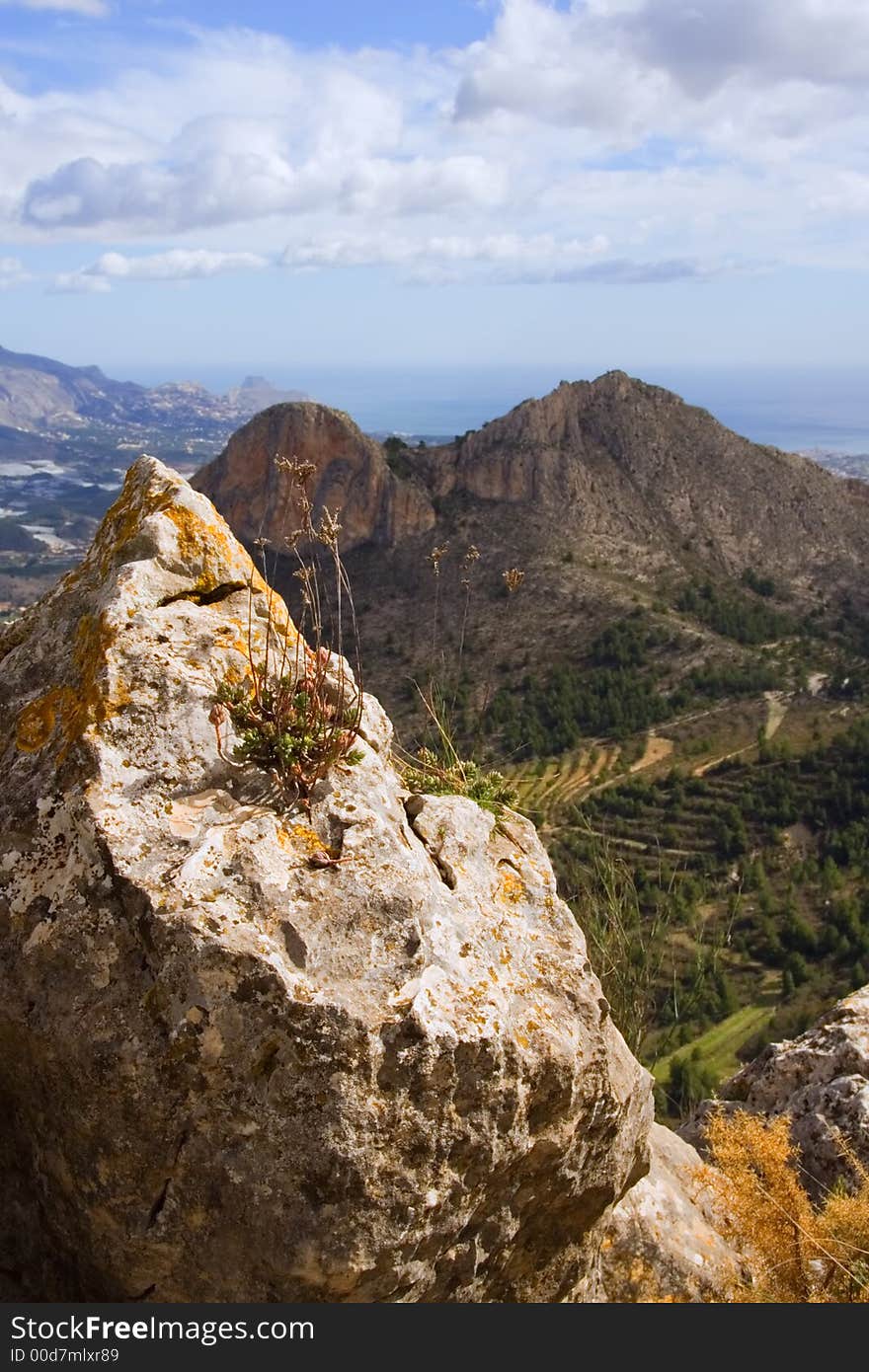 Mountain Region Overlooking Mediterranean