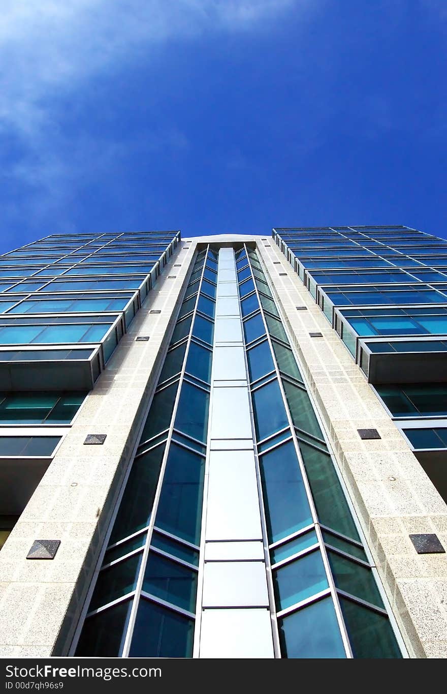 Side of a building. with elevators. Side of a building. with elevators