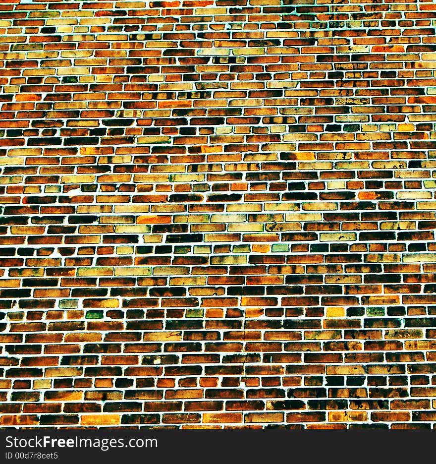 Crossbrick. cross processed brick wall. Crossbrick. cross processed brick wall