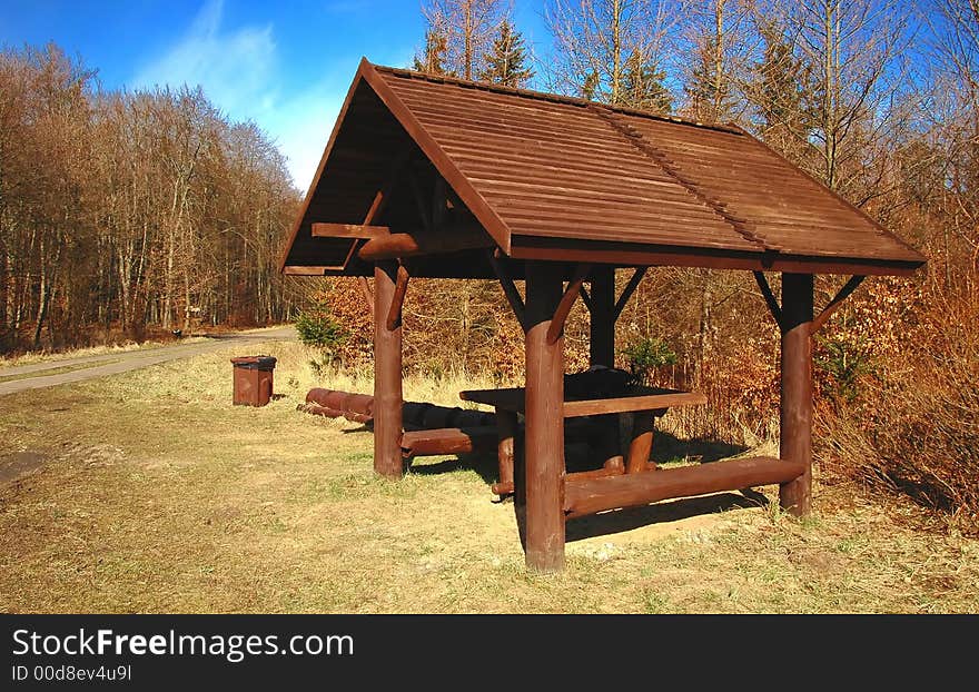 Gazebo in the forest