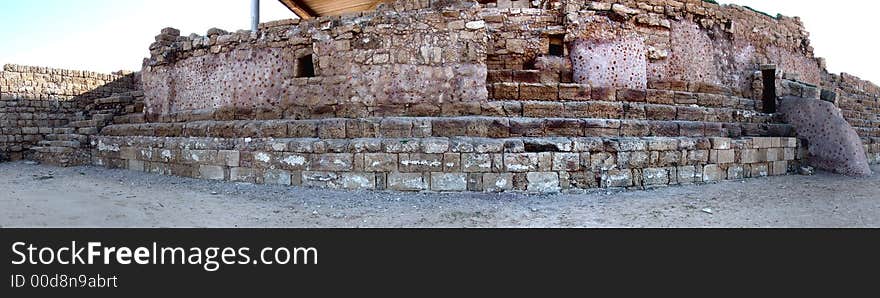 Tribune of antique stadium of the Roman period in Qesaria Israel. Tribune of antique stadium of the Roman period in Qesaria Israel