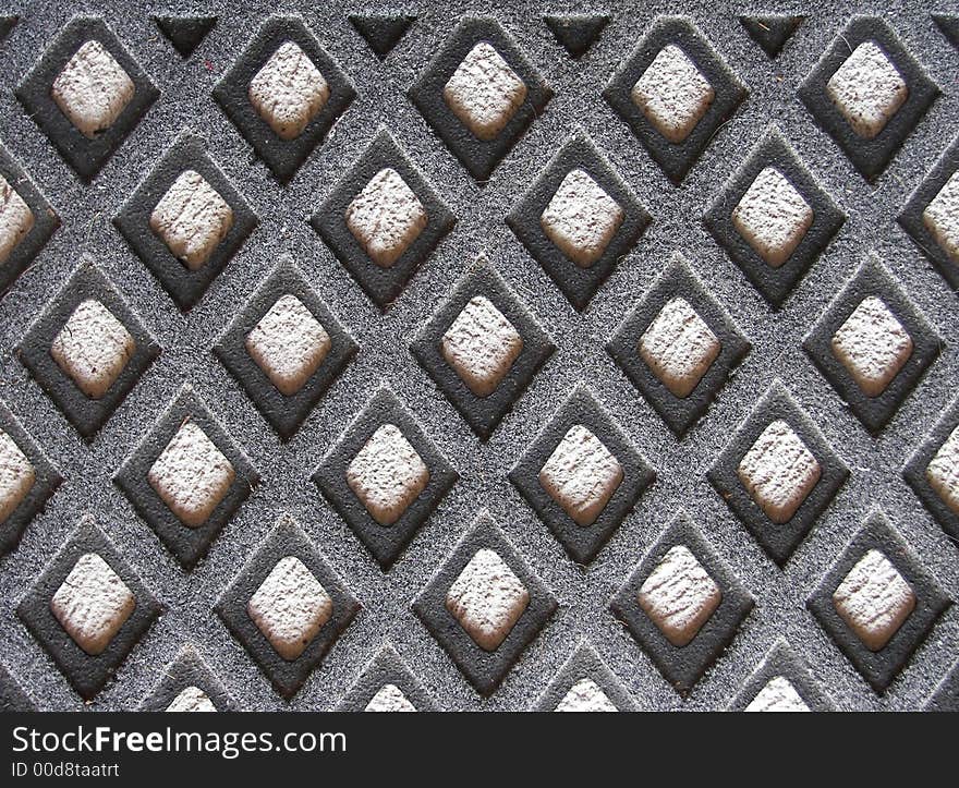 Outdoor mat with diamond design. Outdoor mat with diamond design