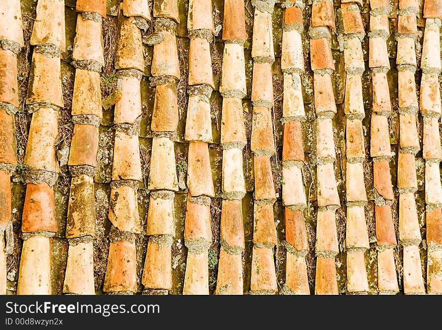 A shot of a Krimea (Ukraine) roof. Would make old background. A shot of a Krimea (Ukraine) roof. Would make old background