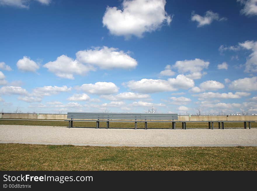 Bench and clouds