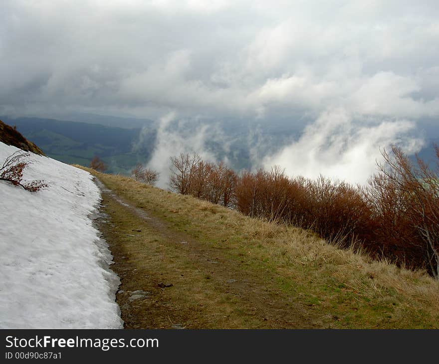 Clouds On Mountain