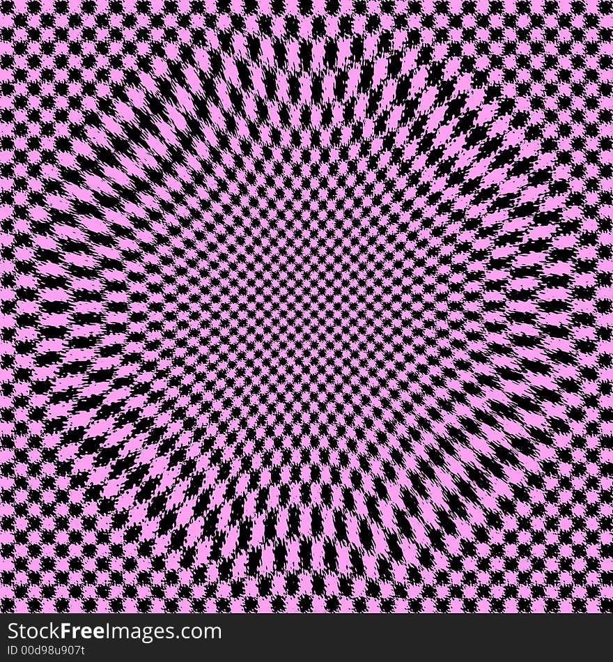 Wavy checkerboard background in black and purple