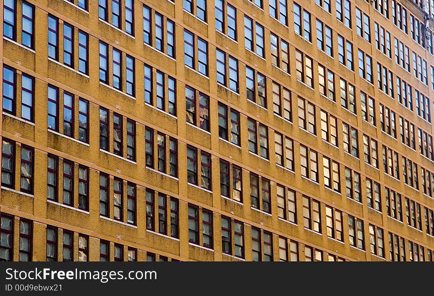 Concrete and glass office building face background