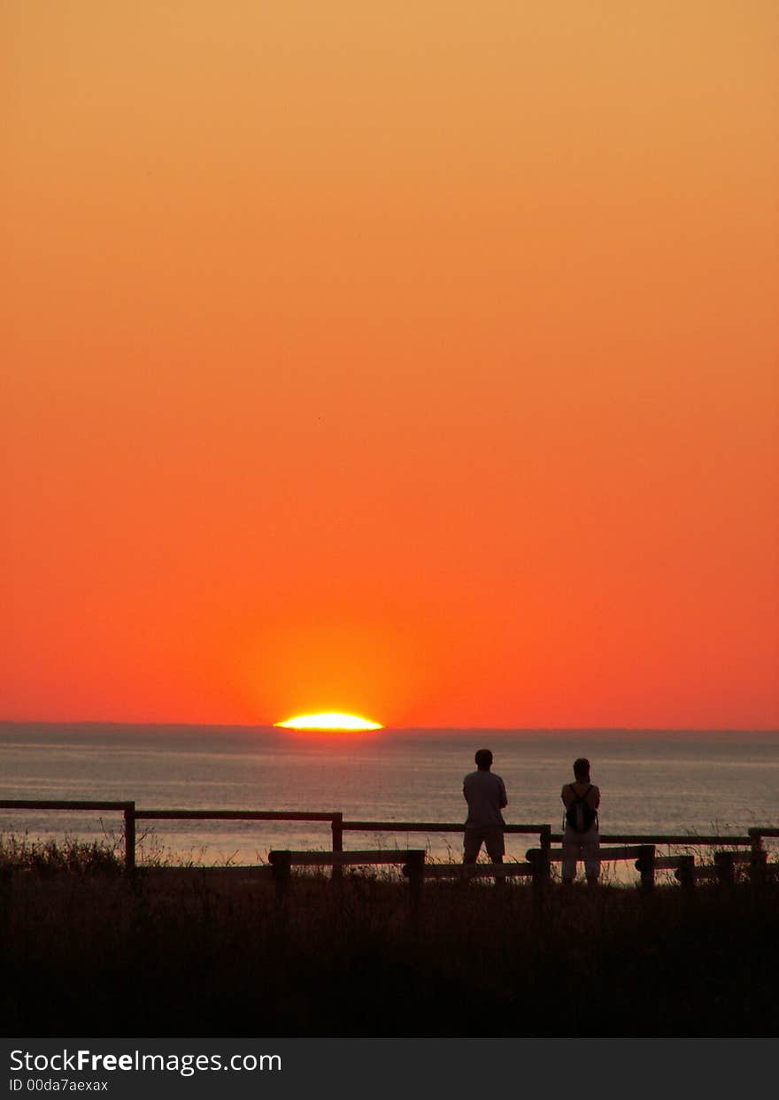 Sunset in ile d'oleron, france