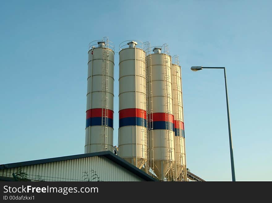 Silo tanks in plant