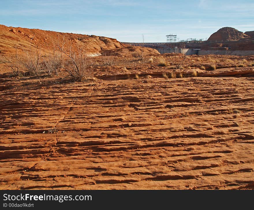 Rock formation in the glen canyon