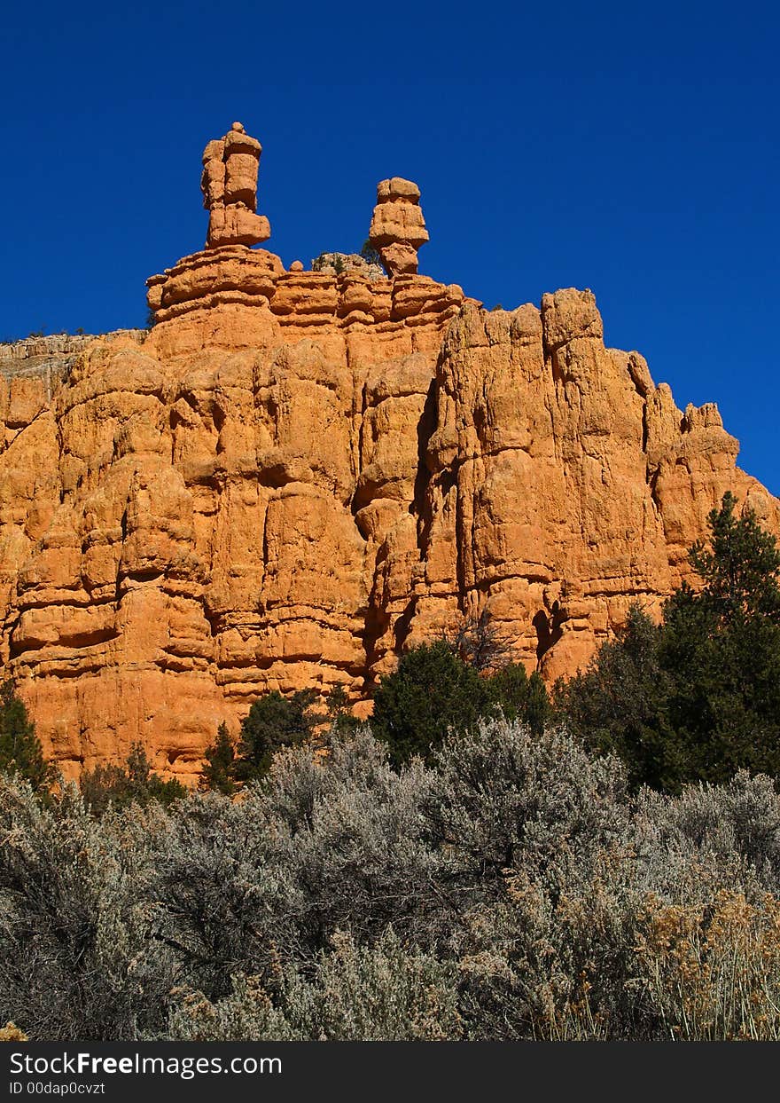 Sandstone formations in Red Canyon