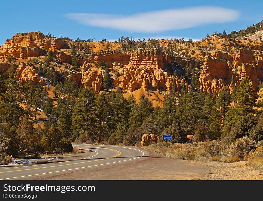 Sandstone formations in Red Canyon