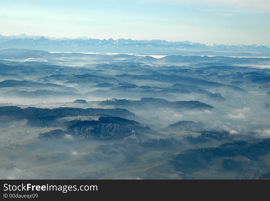 Beautiful moutains, skies and trees