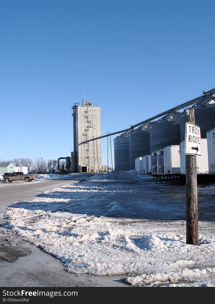 Grain Elevator in the snow