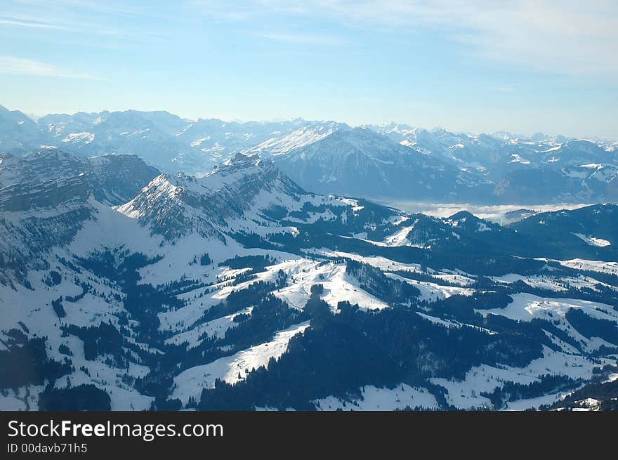 Mountains and snow