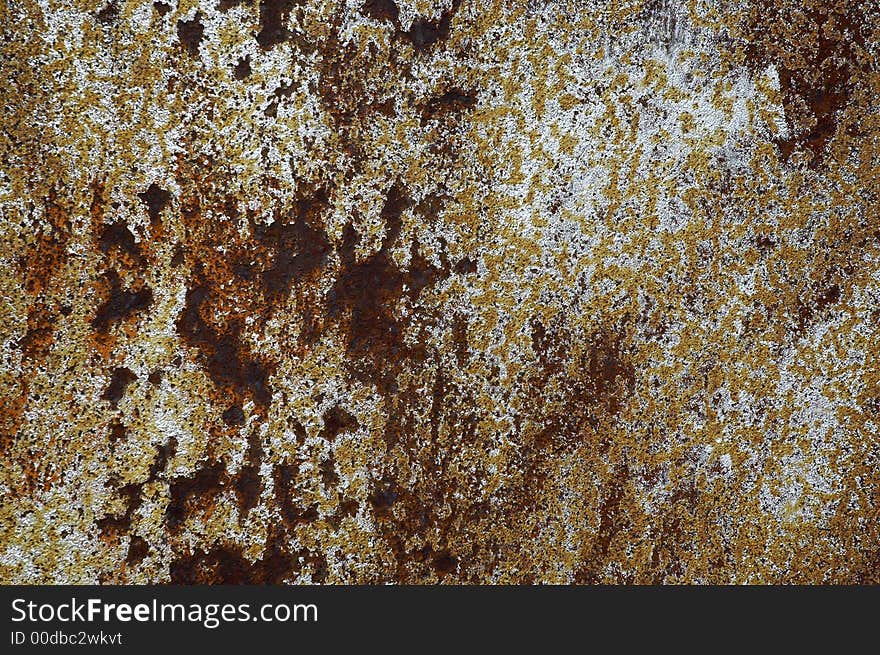 Detailed closeup of colorful rusty sheet of old metal. Detailed closeup of colorful rusty sheet of old metal