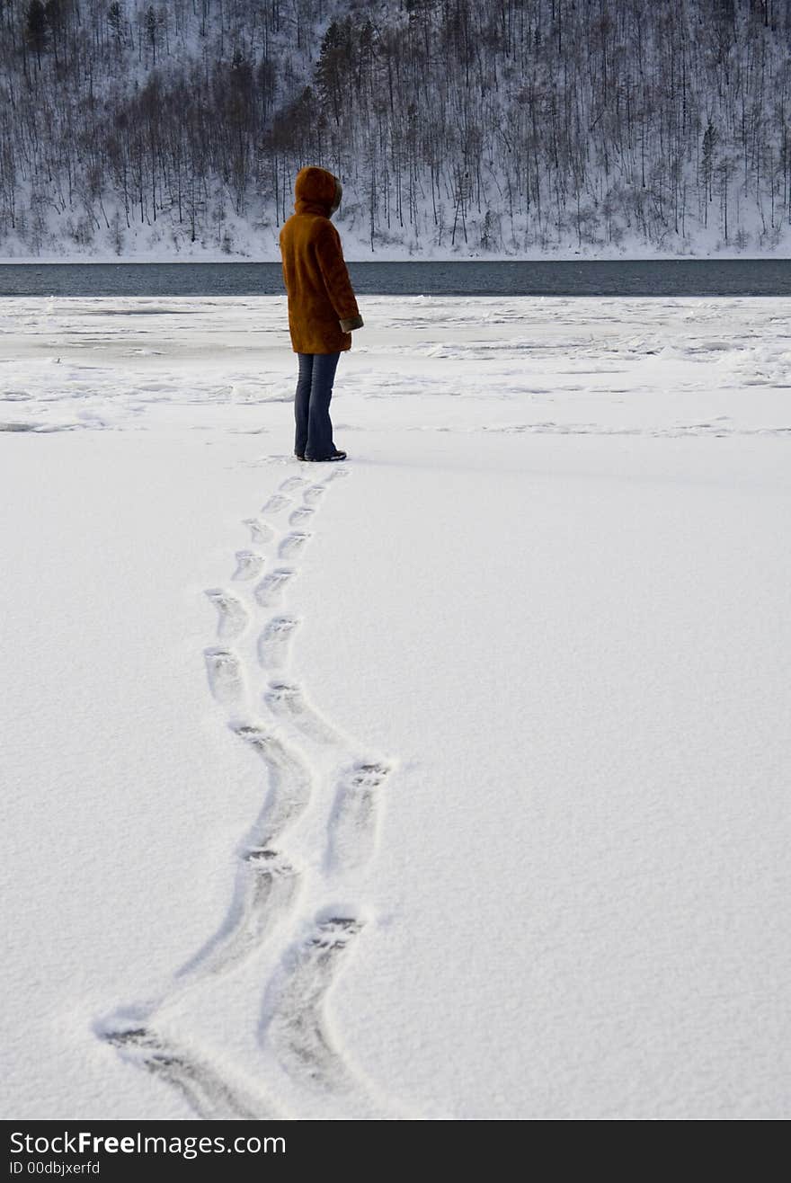 River Angara near lake Baikal