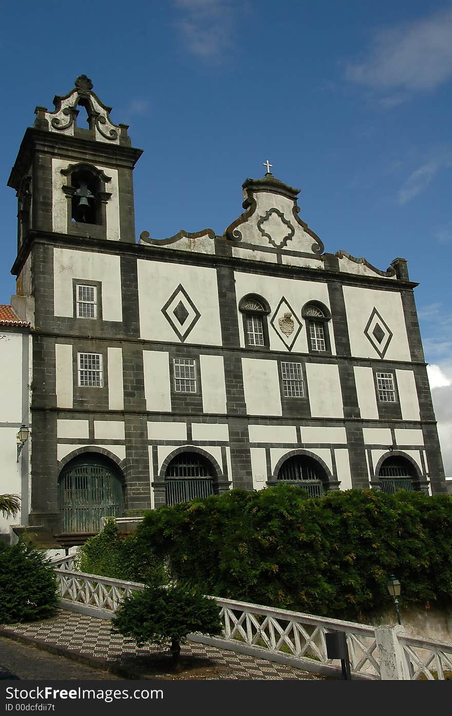 Church against a blue sky