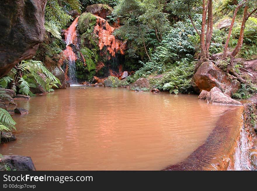 Exotic natural pool in the Azores