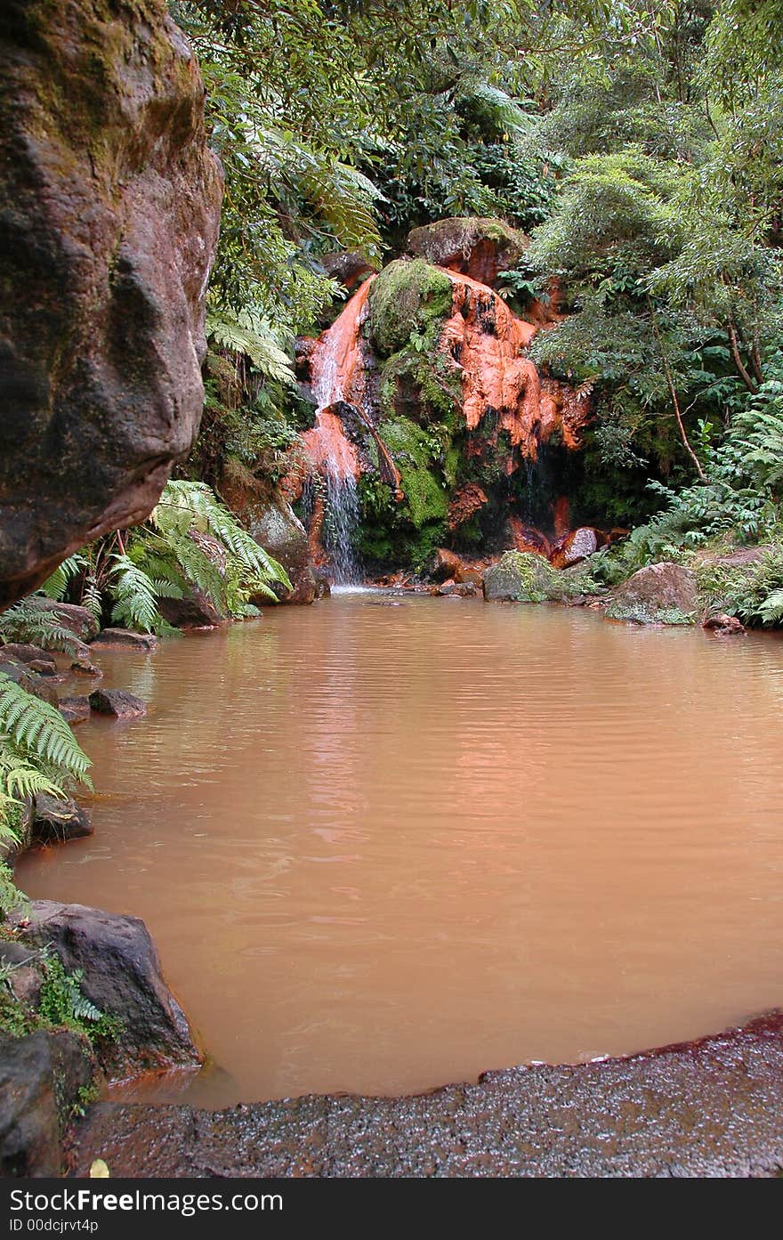 Exotic natural pool in the Azores